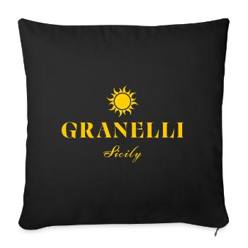 Granelli Sicily Sun Logo - Housse de coussin décorative 45 x 45 cm - noir - Devant