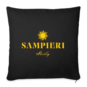 Sampieri Sicily Suncrest - Sofa pillowcase 17,3'' x 17,3'' (45 x 45 cm) - black - Front