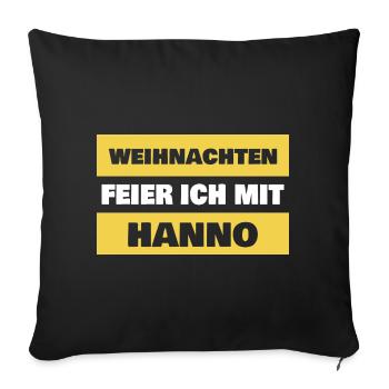 Spruch Hanno - Sofakissenbezug 45 x 45 cm - Schwarz - Vorne