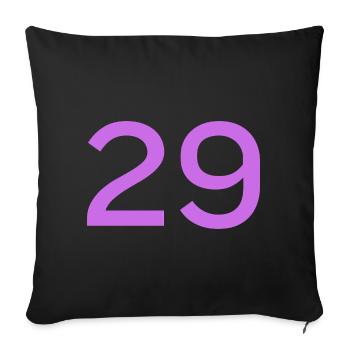 29 - Sofa pillowcase 17,3'' x 17,3'' (45 x 45 cm) - black - Front
