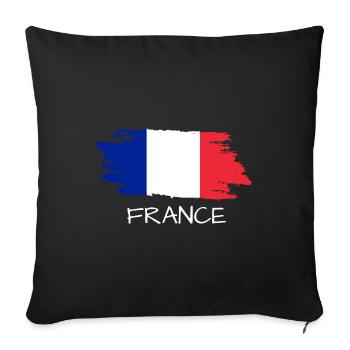French flag - Sofa pillowcase 17,3'' x 17,3'' (45 x 45 cm) - black - Front