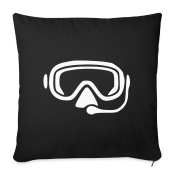 Diving Goggles Diving Diver Gift - Sofa pillowcase 17,3'' x 17,3'' (45 x 45 cm) - black - Front