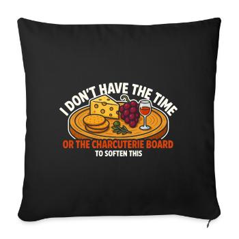 Time Crunched Charcuterie - Sofa pillowcase 17,3'' x 17,3'' (45 x 45 cm) - black - Front
