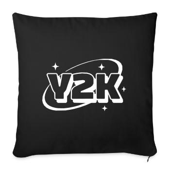 Y2K Neon Retro Stars - Sofa pillowcase 17,3'' x 17,3'' (45 x 45 cm) - black - Front