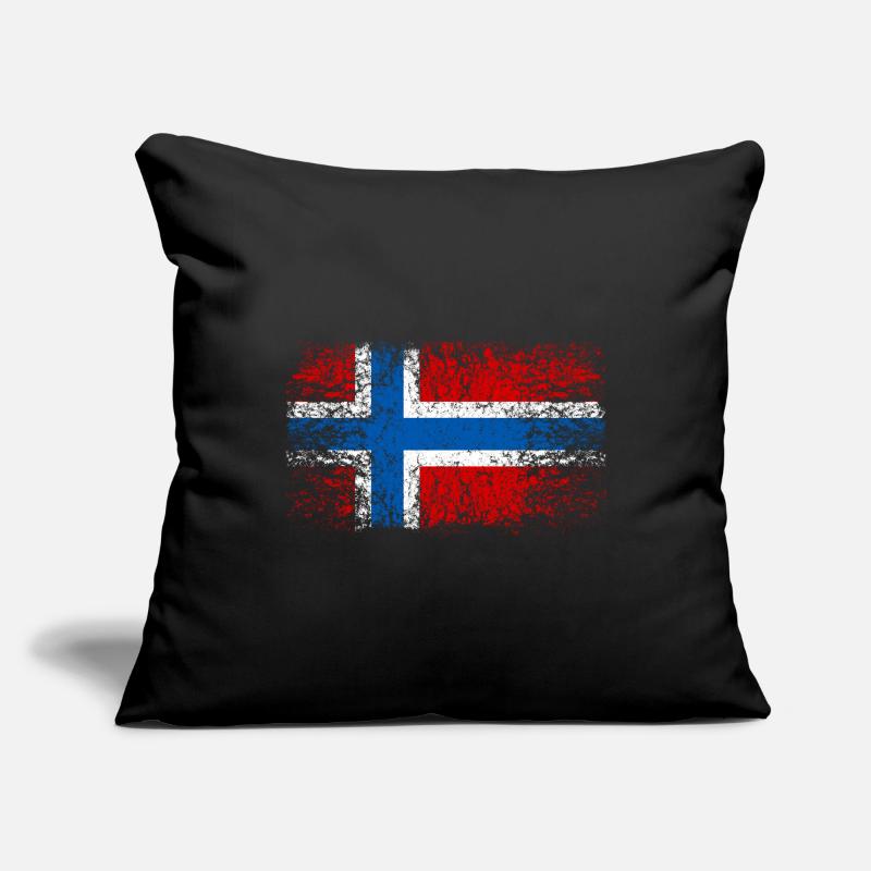 Norvège 002 dessins ronds Housse de coussin décorative 45 x 45 cm