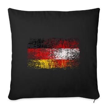 Deutschland Österreich 002 - Sofakissenbezug 45 x 45 cm - Schwarz - Vorne