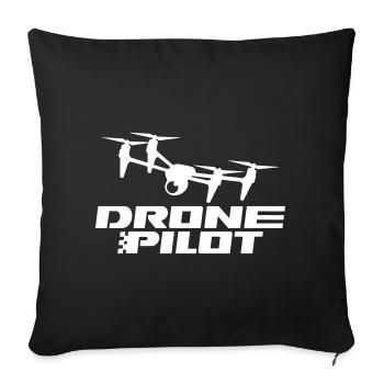 Drone Pilot - Sofakissenbezug 45 x 45 cm - Schwarz - Vorne