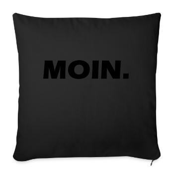 Moin. - Sofakissenbezug 45 x 45 cm - Schwarz - Vorne