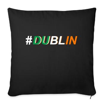 Dublin Ireland Island Cloverleaf - Sofa pillowcase 17,3'' x 17,3'' (45 x 45 cm) - black - Front