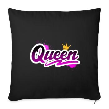 Queen - Sofakissenbezug 45 x 45 cm - Schwarz - Vorne