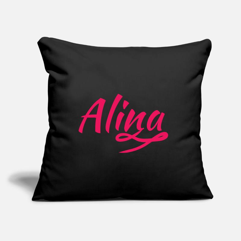 Nom Alina Housse de coussin décorative 45 x 45 cm