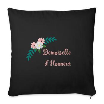 Bridesmaid - Bucolic Collection - Sofa pillowcase 17,3'' x 17,3'' (45 x 45 cm) - black - Front