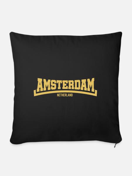 stadt Amsterdam boese - Sofakissenbezug 45 x 45 cm - Schwarz