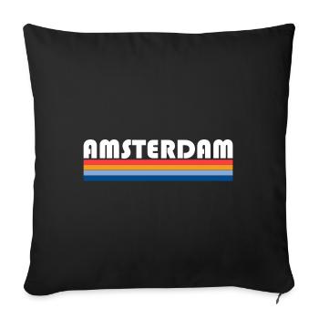 Amsterdam - Sofa pillowcase 17,3'' x 17,3'' (45 x 45 cm) - black - Front