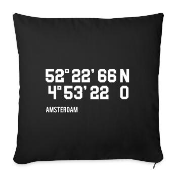 Amsterdam coordonnées - Housse de coussin décorative 45 x 45 cm - noir - Devant