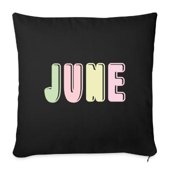 June - Sofa pillowcase 17,3'' x 17,3'' (45 x 45 cm) - black - Front