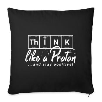 THINK Positive - éléments chimiques - Housse de coussin décorative 45 x 45 cm - noir - Devant