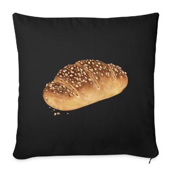 Brot - Sofakissenbezug 45 x 45 cm - Schwarz - Vorne