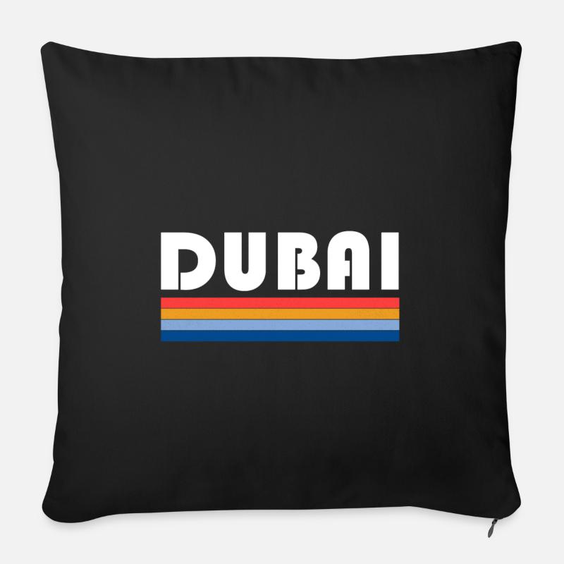 Dubaï - Housse de coussin décorative 45 x 45 cm - noir
