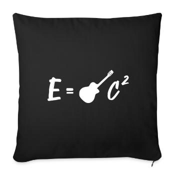 gitarre lustig witzig e=mc - Sofakissenbezug 45 x 45 cm - Schwarz - Vorne