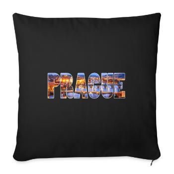 prague prague city - Sofa pillowcase 17,3'' x 17,3'' (45 x 45 cm) - black - Front
