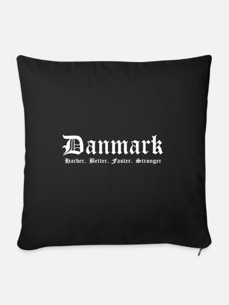 Danemark - Housse de coussin décorative 45 x 45 cm - noir