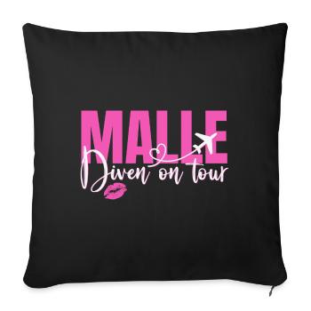 Mallorca Sprüche Malle Diven On Tour Urlaub Party - Sofakissenbezug 45 x 45 cm - Schwarz - Vorne