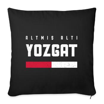 Yozgat 66 Turkey Turkiye gift holiday TR Türk - Sofa pillowcase 17,3'' x 17,3'' (45 x 45 cm) - black - Front