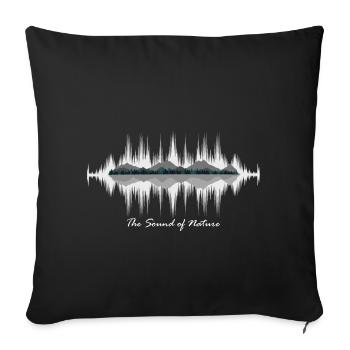 The Sound of Nature - Heartbeat of Nature outdoor - Sofa pillowcase 17,3'' x 17,3'' (45 x 45 cm) - black - Front