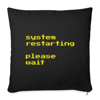 Redémarrage du système - Housse de coussin décorative 45 x 45 cm - noir - Devant