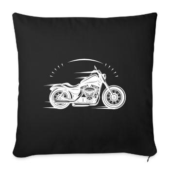 Moto - moto / biker - Good old Times - Housse de coussin décorative 45 x 45 cm - noir - Devant
