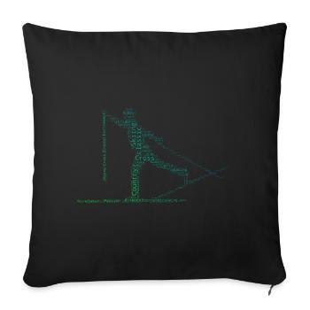 Cross-country skiing Classic Cross-country skiing Cross-country skiing Skating - Sofa pillowcase 17,3'' x 17,3'' (45 x 45 cm) - black - Front