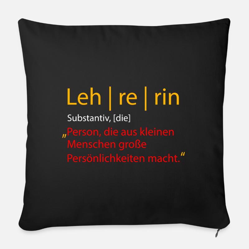 Lehrerin - Sofakissenbezug 45 x 45 cm - Schwarz