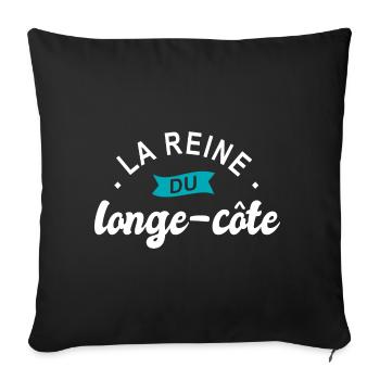 reine du longe côte longe cote - Housse de coussin décorative 45 x 45 cm - noir - Devant