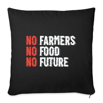Sustainable agriculture illustration - Sofa pillowcase 17,3'' x 17,3'' (45 x 45 cm) - black - Front