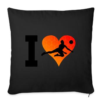 Volleyball Men's Volleyball Women's Volleyball - Sofa pillowcase 17,3'' x 17,3'' (45 x 45 cm) - black - Front