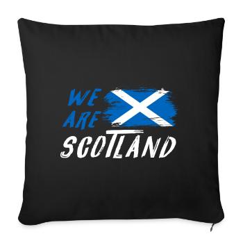 Drapeaux We Are Scotland - Housse de coussin décorative 45 x 45 cm - noir - Devant