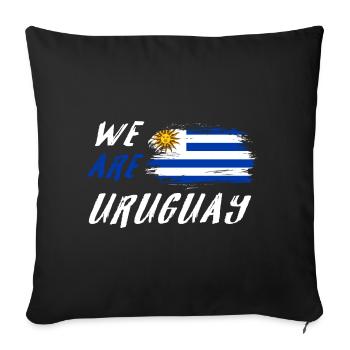 We are Uruguay - Sofa pillowcase 17,3'' x 17,3'' (45 x 45 cm) - black - Front
