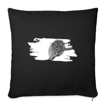 Tarsier Affe grumpy - Sofakissenbezug 45 x 45 cm - Schwarz - Vorne