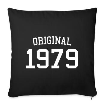 Original 1979 45e anniversaire hommes femmes 45 ans - Housse de coussin décorative 45 x 45 cm - noir - Devant