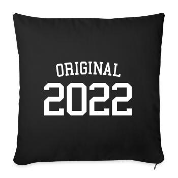 Original 2022 - 1 Jahr, Kinder zum 1. Geburtstag - Sofakissenbezug 45 x 45 cm - Schwarz - Vorne