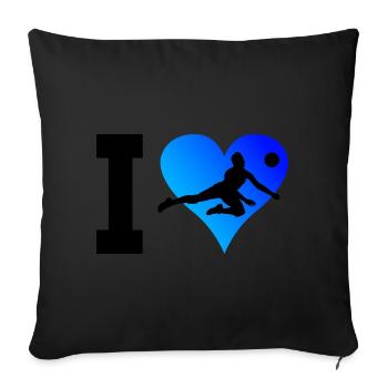 Volleyball Women's Volley Volleyball - Sofa pillowcase 17,3'' x 17,3'' (45 x 45 cm) - black - Front