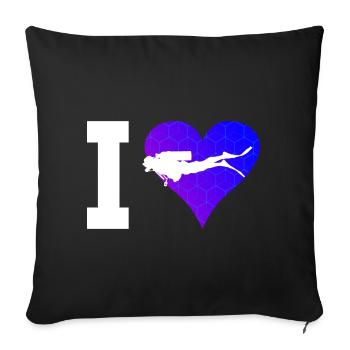 Plongeurs Hommes Plongée Libre Plongée - Housse de coussin décorative 45 x 45 cm - noir - Devant