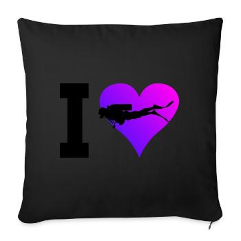 Tauchen Scuba Taucher Diver Diving Scuba Diver - Sofa pillowcase 17,3'' x 17,3'' (45 x 45 cm) - black - Front