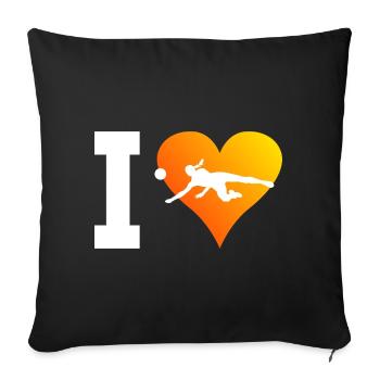 Volley-ball masculin Volley-ball féminin Jouer volley-ball sp - Housse de coussin décorative 45 x 45 cm - noir - Devant
