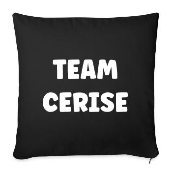 team Cerise - Housse de coussin décorative 45 x 45 cm - noir - Devant