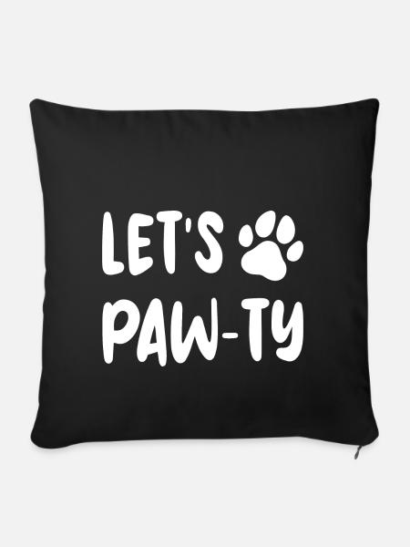 Let's PAW - TY - Sofakissenbezug 45 x 45 cm - Schwarz