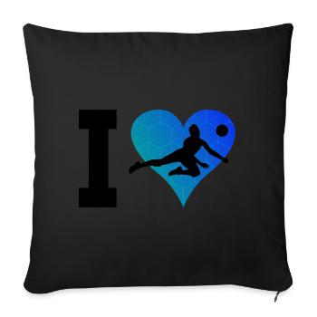 Joueurs de volley-ball Joueurs de volley-ball Joueurs de volley-ball - Housse de coussin décorative 45 x 45 cm - noir - Devant