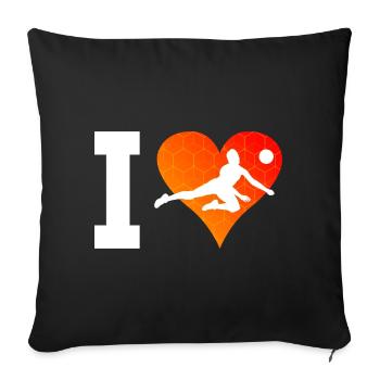 Volleyball masculin Volleyball Volleyball féminin - Housse de coussin décorative 45 x 45 cm - noir - Devant