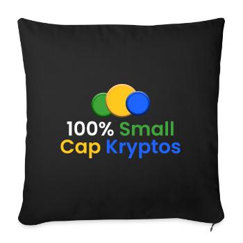 100% Small Cap Cryptos - Sofa pillowcase 17,3'' x 17,3'' (45 x 45 cm) - black - Front